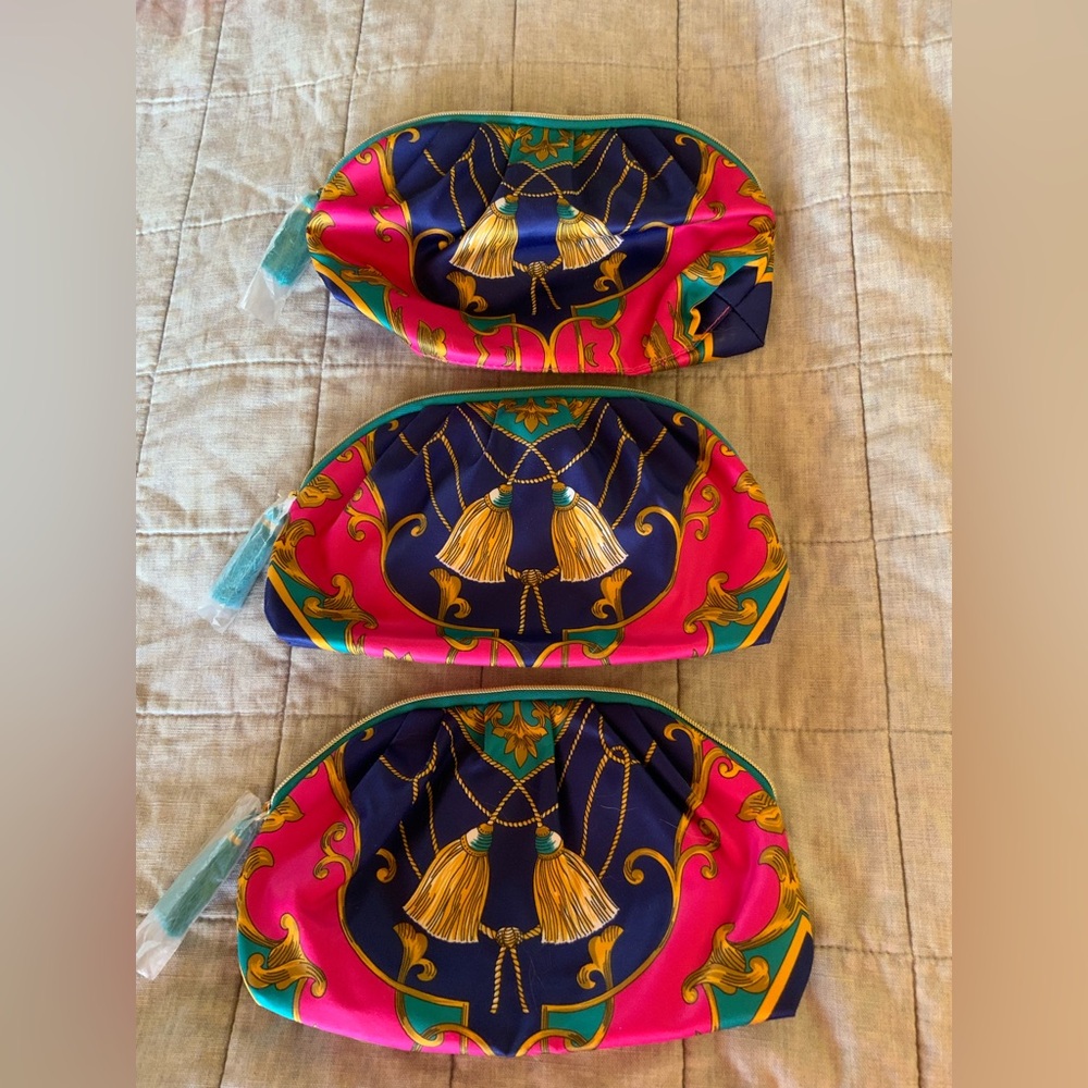 Estée Lauder lot of 3 Vibrant Multicolor Cosmetic Pouches